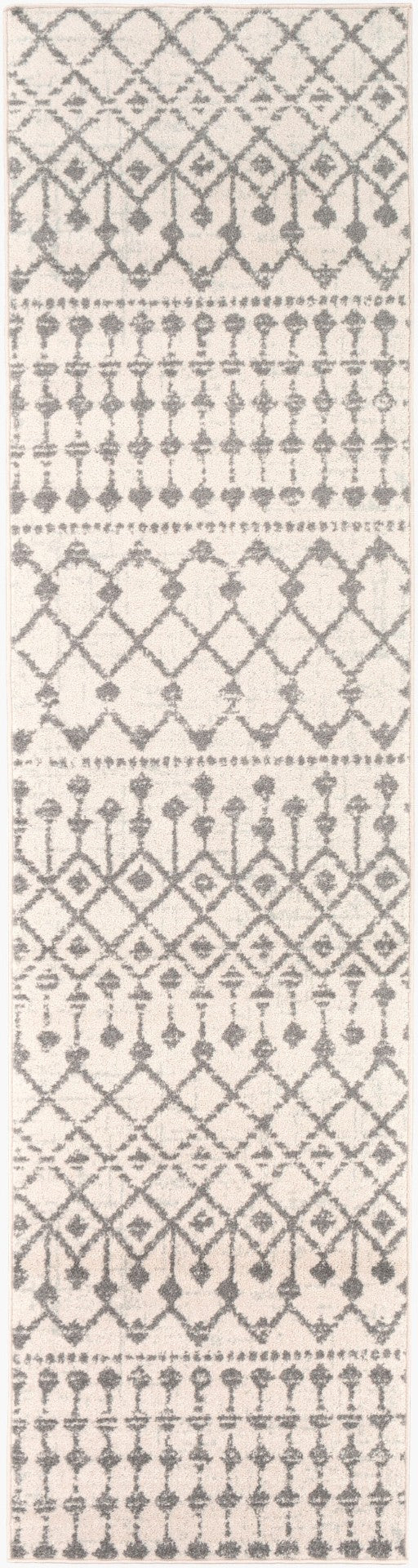 Livabliss Chester Global Pattern Polypropylene Runner Rug Woven in Turkey for Hallways Charcoal, Light 2'7" x 10' CHE2319-2710