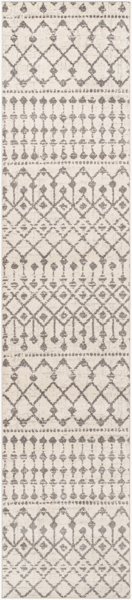 Livabliss Chester Global Pattern Polypropylene Runner Rug Woven in Turkey for Hallways Charcoal, Light 2'7" x 12' CHE2319-2712