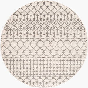 Livabliss Chester Global Pattern Polypropylene Runner Rug Woven in Turkey for Hallways Charcoal, Light 5'3" x 5'3" CHE2319-53RD