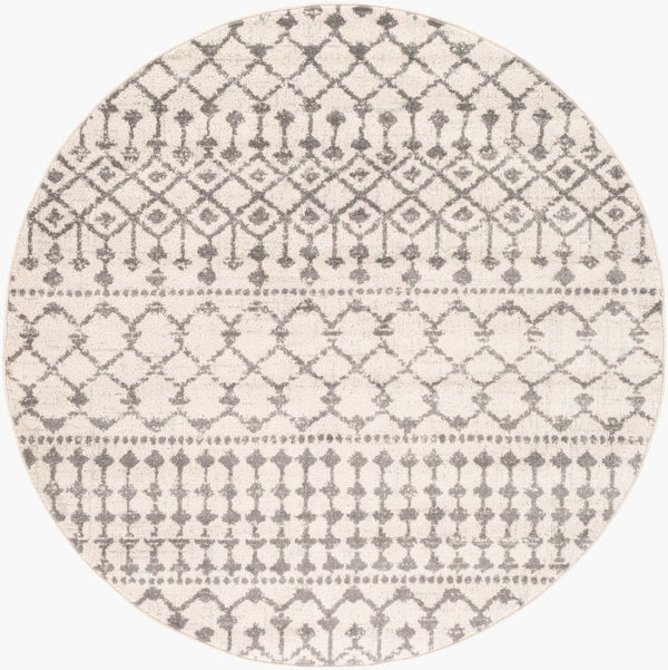 Livabliss Chester Global Pattern Polypropylene Runner Rug Woven in Turkey for Hallways Charcoal, Light 5'3" x 5'3" CHE2319-53RD