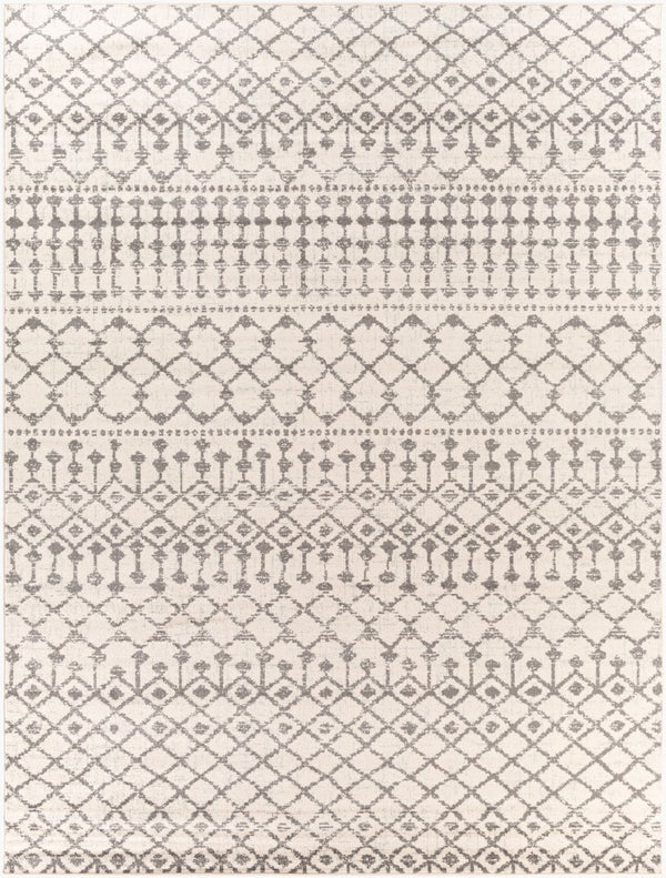 Livabliss Chester Global Pattern Polypropylene Runner Rug Woven in Turkey for Hallways Charcoal, Light 7'10" x 10'2" CHE2319-710103