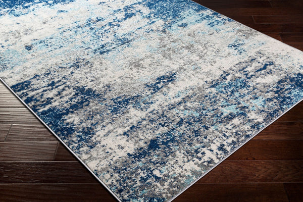 Livabliss Chester Polypropylene Machine Woven Indoor Rug for Living Room and Bedroom Decor Dark Blue, Aqua 5'3" x 7'3" CHE2342-5373