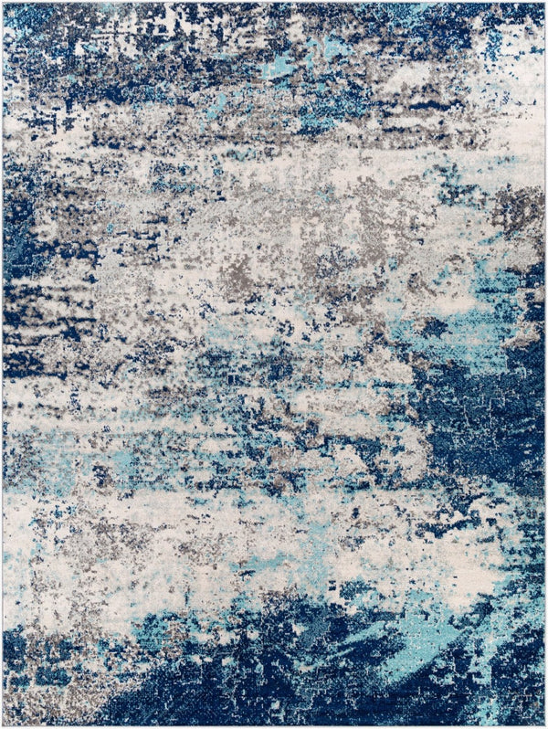 Livabliss Chester Polypropylene Machine Woven Indoor Rug for Living Room and Bedroom Decor Dark Blue, Aqua 7'10" x 10'2" CHE2342-710103