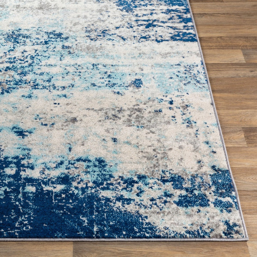 Livabliss Chester Polypropylene Machine Woven Indoor Rug for Living Room and Bedroom Decor Dark Blue, Aqua 5'3" x 7'3" CHE2342-5373