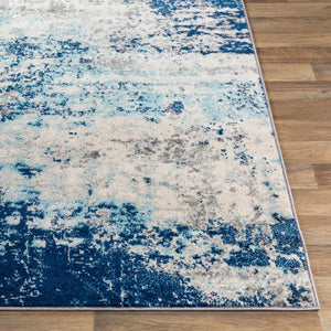 Livabliss Chester Polypropylene Machine Woven Indoor Rug for Living Room and Bedroom Decor Dark Blue, Aqua 5'3" x 7'3" CHE2342-5373