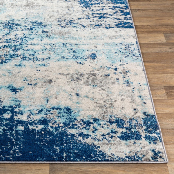 Livabliss Chester Polypropylene Machine Woven Indoor Rug for Living Room and Bedroom Decor Dark Blue, Aqua 5'3" x 7'3" CHE2342-5373