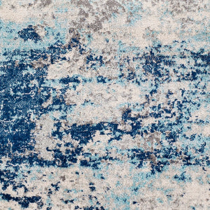 Livabliss Chester Polypropylene Machine Woven Indoor Rug for Living Room and Bedroom Decor Dark Blue, Aqua 5'3" x 7'3" CHE2342-5373