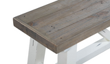 Chester Dining Bench Salt Flat - Chester Dining Bench Distressed White finish SFCHESBCH00RP Malouf