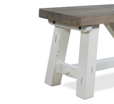 Chester Dining Bench Salt Flat - Chester Dining Bench Distressed White finish SFCHESBCH00RP Malouf