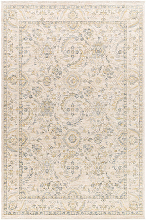 Chicago CHG-2300 8'10" x 12'8" Machine Woven Rug CHG2300-810127  Light Beige, Slate, Mustard Surya