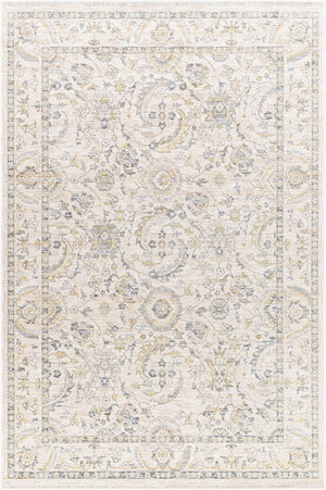 Livabliss Chicago Traditional Fringe Border Polyester Area Rug for Large Living Rooms Light Beige, Sl 12' x 15'7" CHG2300-1111157