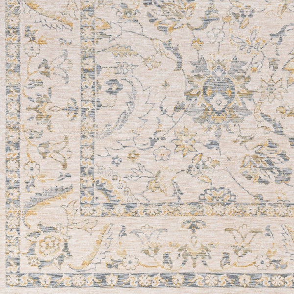Livabliss Chicago Traditional Fringe Border Polyester Area Rug for Large Living Rooms Light Beige, Sl 2'10" x 12' CHG2300-2101111