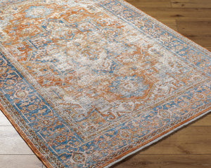 Chicago CHG-2301 8'10" x 12'8" Machine Woven Rug CHG2301-810127  Burnt Orange, Rust, Slate, Black, Mustard, Light Beige Surya