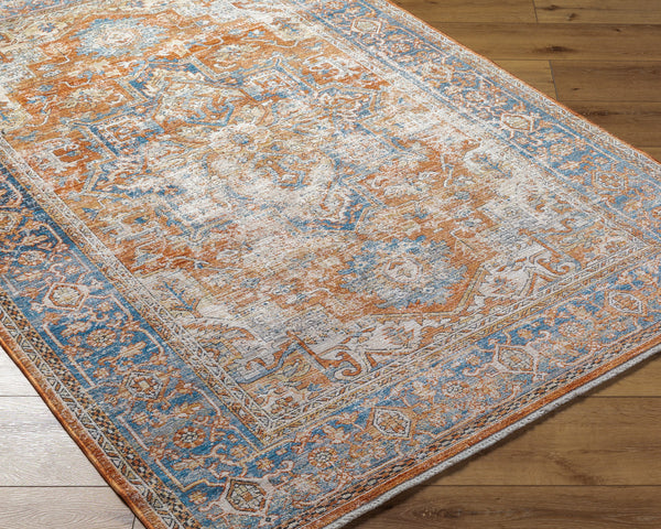 Chicago CHG-2301 8'10" x 12'8" Machine Woven Rug CHG2301-810127  Burnt Orange, Rust, Slate, Black, Mustard, Light Beige Surya