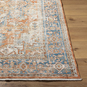 Livabliss Chicago Traditional Fringe Accent Rug Low Pile Polyester Weave for Entryway Decor Burnt Orange, R 2' x 2'11" CHG2301-111211