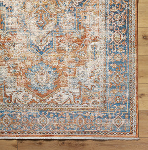 Chicago CHG-2301 8'10" x 12'8" Machine Woven Rug CHG2301-810127  Burnt Orange, Rust, Slate, Black, Mustard, Light Beige Surya