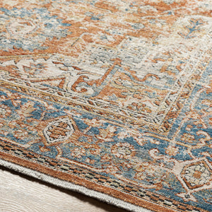 Chicago CHG-2301 8'10" x 12'8" Machine Woven Rug CHG2301-810127  Burnt Orange, Rust, Slate, Black, Mustard, Light Beige Surya