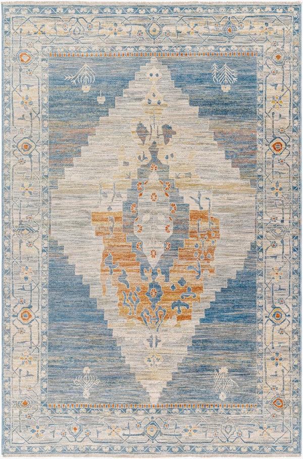Livabliss Chicago Traditional Turkish Style Polyester Area Rug with Fringe for Large Living Rooms Slate, Blue 12' x 15'7" CHG2303-1111157