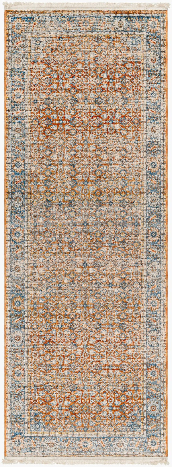 Livabliss Chicago Traditional Polyester Area Rug with Fringe Border for Large Living Spaces Light Beige, Ru 2'10" x 12' CHG2304-2101111