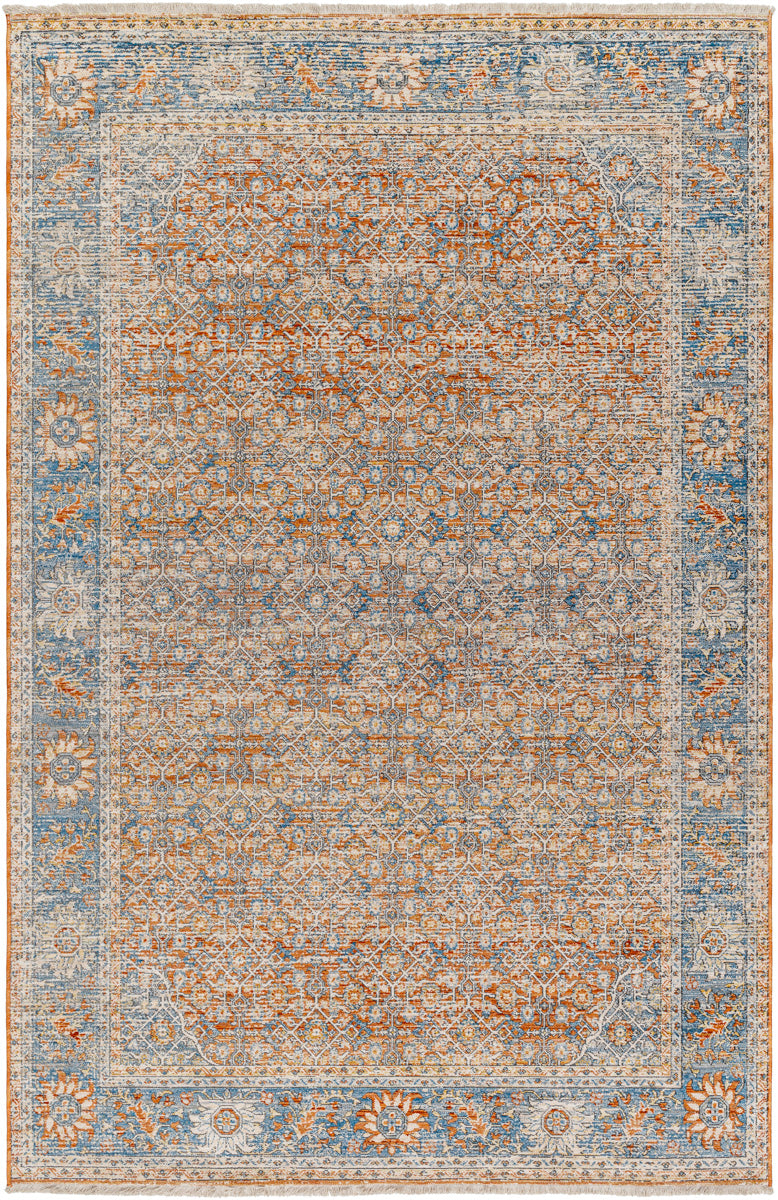 Chicago CHG-2304 8'10" x 12'8" Machine Woven Rug CHG2304-810127  Light Beige, Rust, Black, Slate, Blue Surya
