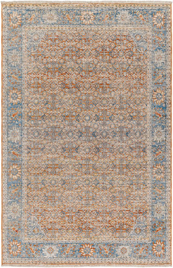 Chicago CHG-2304 8'10" x 12'8" Machine Woven Rug CHG2304-810127  Light Beige, Rust, Black, Slate, Blue Surya