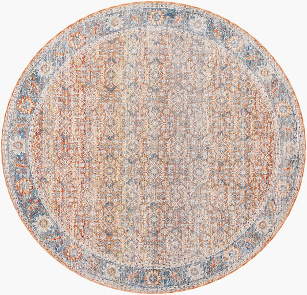 Livabliss Chicago Traditional Polyester Area Rug with Fringe Border for Large Living Spaces Light Beige, Ru 7'10" x 7'10" CHG2304-710RD