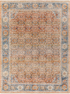 Chicago CHG-2304 7'10" x 10' Machine Woven Rug CHG2304-71010  Light Beige, Rust, Black, Slate, Blue Surya