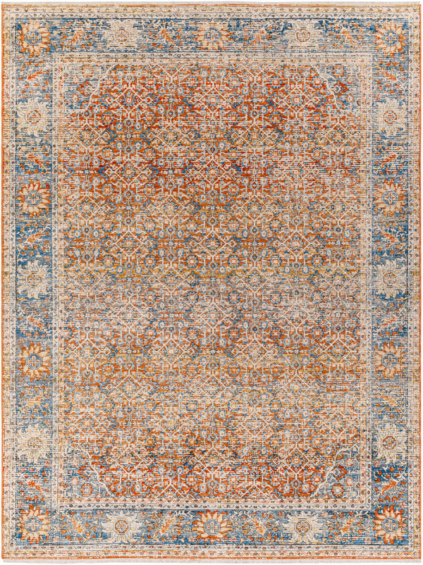 Chicago CHG-2304 7'10" x 10' Machine Woven Rug CHG2304-71010  Light Beige, Rust, Black, Slate, Blue Surya