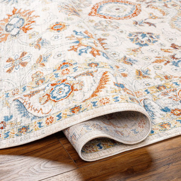 Chicago CHG-2305 8'10" x 12'8" Machine Woven Rug CHG2305-810127  Slate, Light Beige, Mustard, Blue, Rust Surya