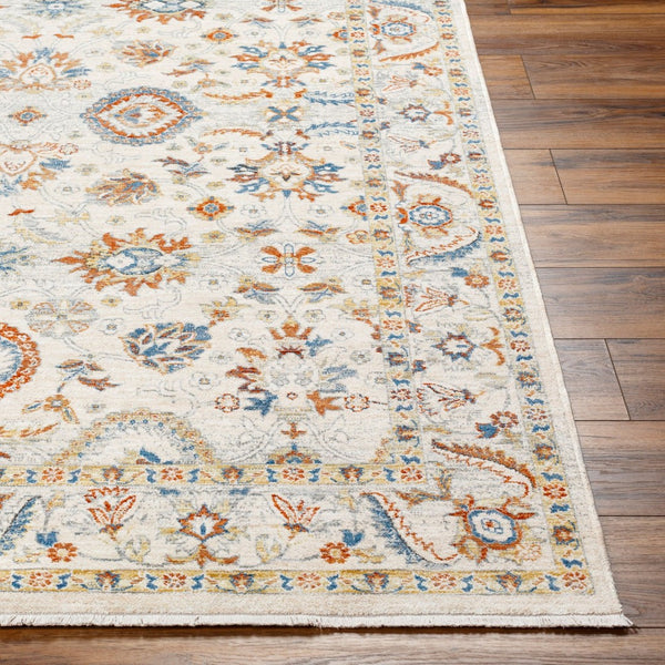 Livabliss Chicago Traditional Polyester Area Rug with Fringe for Formal Living and Dining Spaces Slate, Light Be 2'10" x 8' CHG2305-2108