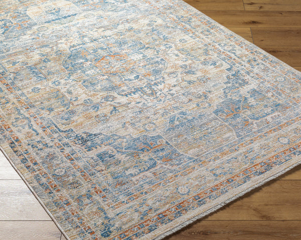 Chicago CHG-2308 8'10" x 12'8" Machine Woven Rug CHG2308-810127  Slate, Mustard, Blue, Rust, Light Beige Surya