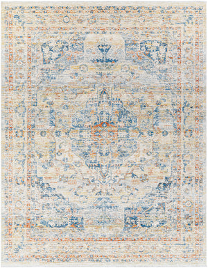 Chicago CHG-2308 8'10" x 12'8" Machine Woven Rug CHG2308-810127  Slate, Mustard, Blue, Rust, Light Beige Surya