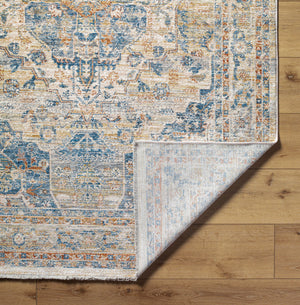 Chicago CHG-2308 8'10" x 12'8" Machine Woven Rug CHG2308-810127  Slate, Mustard, Blue, Rust, Light Beige Surya
