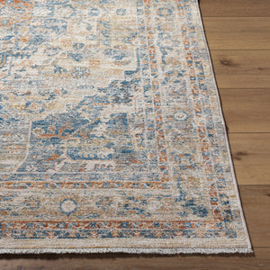 Chicago CHG-2308 8'10" x 12'8" Machine Woven Rug CHG2308-810127  Slate, Mustard, Blue, Rust, Light Beige Surya
