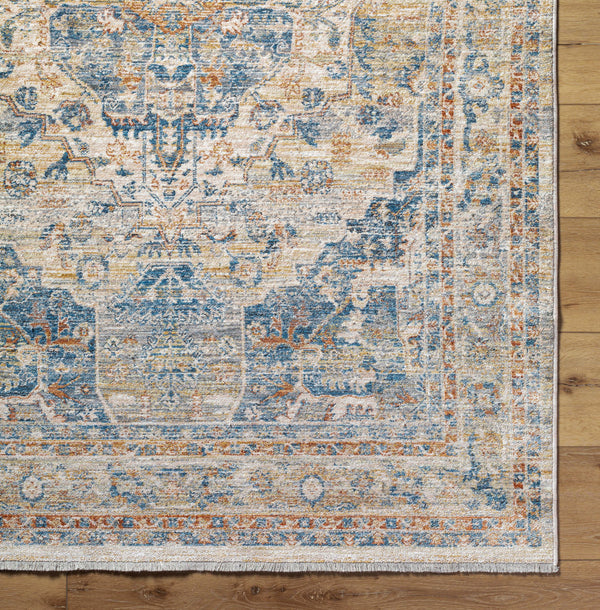 Chicago CHG-2308 8'10" x 12'8" Machine Woven Rug CHG2308-810127  Slate, Mustard, Blue, Rust, Light Beige Surya