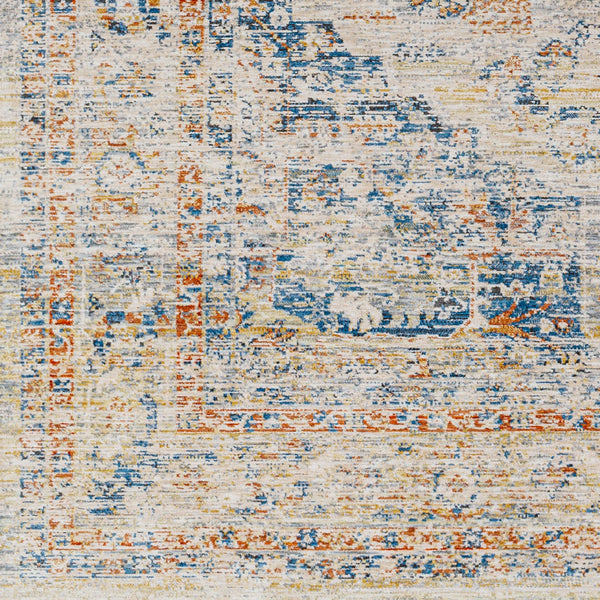 Chicago CHG-2308 8'10" x 12'8" Machine Woven Rug CHG2308-810127  Slate, Mustard, Blue, Rust, Light Beige Surya