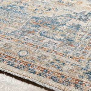 Chicago CHG-2308 8'10" x 12'8" Machine Woven Rug CHG2308-810127  Slate, Mustard, Blue, Rust, Light Beige Surya