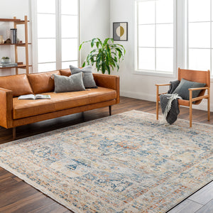 Chicago CHG-2308 8'10" x 12'8" Machine Woven Rug CHG2308-810127  Slate, Mustard, Blue, Rust, Light Beige Surya