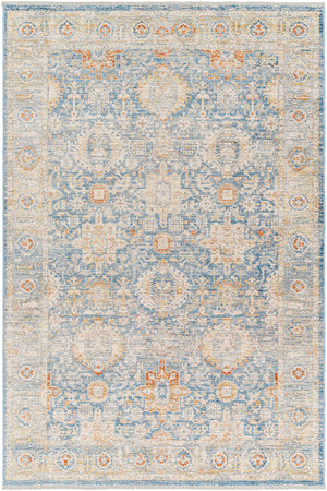 Chicago CHG-2310 8'10" x 12'8" Machine Woven Rug CHG2310-810127  Blue, Light Beige, Mustard, Slate, Burnt Orange Surya