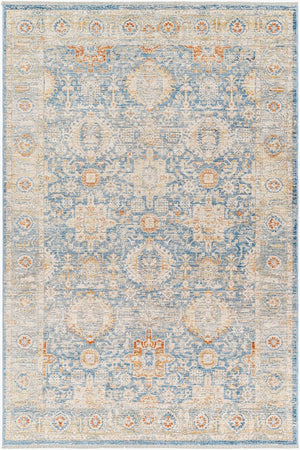 Livabliss Chicago Machine Woven Polyester Area Rug with Fringe Traditional Style for Large Rooms Blue, Light Bei 2' x 2'11" CHG2310-111211