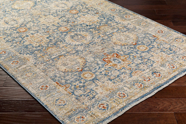 Livabliss Chicago Machine Woven Polyester Area Rug with Fringe Traditional Style for Large Rooms Blue, Light Bei 2' x 2'11" CHG2310-111211