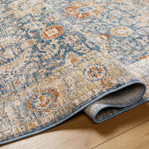 Chicago CHG-2310 8'10" x 12'8" Machine Woven Rug CHG2310-810127  Blue, Light Beige, Mustard, Slate, Burnt Orange Surya