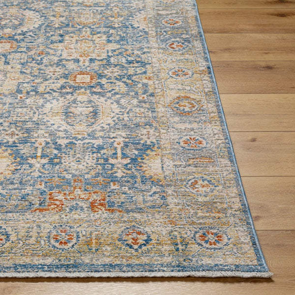 Livabliss Chicago Machine Woven Polyester Area Rug with Fringe Traditional Style for Large Rooms Blue, Light Bei 2' x 2'11" CHG2310-111211