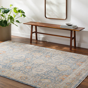 Livabliss Chicago Machine Woven Polyester Area Rug with Fringe Traditional Style for Large Rooms Blue, Light Bei 2' x 2'11" CHG2310-111211