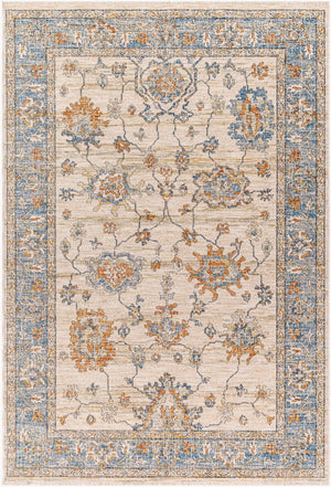 Livabliss Chicago Traditional Polyester Area Rug with Fringe Border for Living and Dining Rooms Slate, Light Be 12' x 15'7" CHG2311-1111157