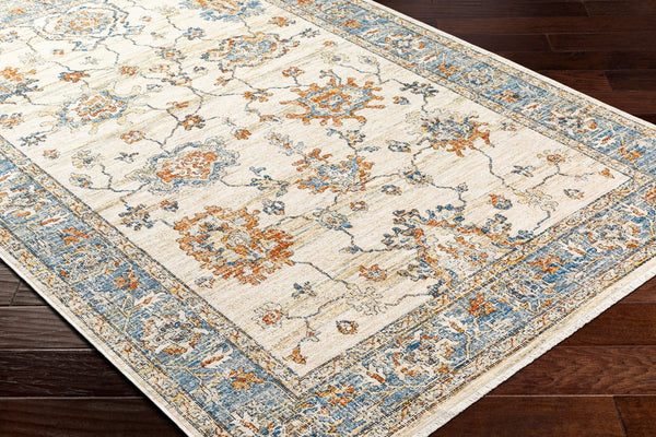 Livabliss Chicago Traditional Polyester Area Rug with Fringe Border for Living and Dining Rooms Slate, Light Be 12' x 15'7" CHG2311-1111157