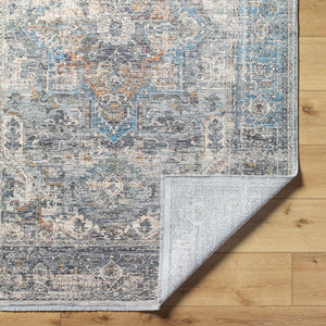 Chicago CHG-2312 8'10" x 12'8" Machine Woven Rug CHG2312-810127  Charcoal, Light Beige, Slate, Black, Blue Surya