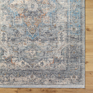 Chicago CHG-2312 8'10" x 12'8" Machine Woven Rug CHG2312-810127  Charcoal, Light Beige, Slate, Black, Blue Surya