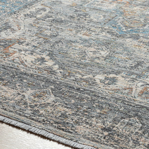 Chicago CHG-2312 8'10" x 12'8" Machine Woven Rug CHG2312-810127  Charcoal, Light Beige, Slate, Black, Blue Surya