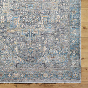 Chicago CHG-2313 8'10" x 12'8" Machine Woven Rug CHG2313-810127  Slate, Black, Charcoal, Light Beige, Blue Surya